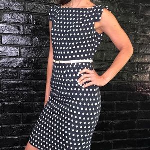 Pretty Woman! Polka dot sheath dress w/ belt